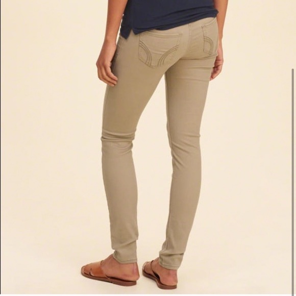 hollister khaki skinny jeans